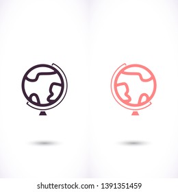 geography school earth globe  icon. Vector  Eps 10 . Lorem Ipsum Flat Design 