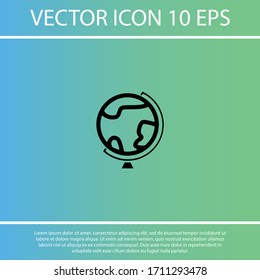 geography school earth globe  icon. Vector  Eps 10 . Lorem Ipsum Flat Design 