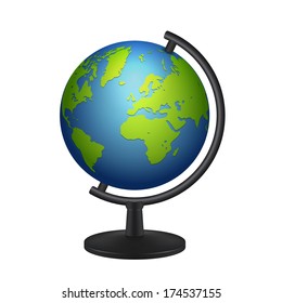 geography school earth globe icon. vector illustration