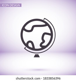 geography school earth globe  icon. Vector  Eps 10 . Lorem Ipsum Flat Design 
