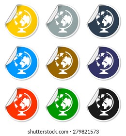 geography school earth globe web icon. vector illustration