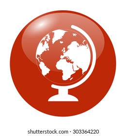 geography school earth globe web icon. vector illustration