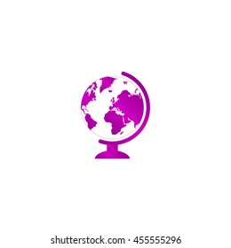 geography school earth globe web icon. vector illustration