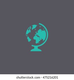geography school earth globe web icon. vector illustration