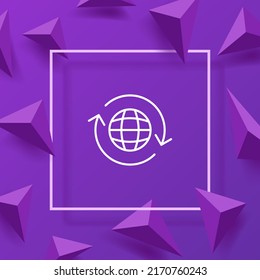 Geography set icon. Globe, world, orbit, axis, equator, earth, setting, sphere, geolocation, Caring for environment. Topography concept. Vector line icon for Business and Advertising