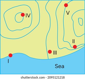 geography shapes map iso hips - topography