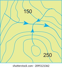 geography shapes map iso hips - topography