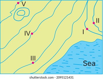 geography shapes map iso hips - topography