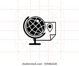 Geography simple icon