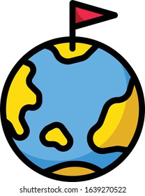 Geography - Study subject icon set. High quality filled outline vector illustration for website and mobile application.