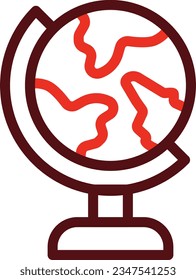 Geography Thick Line Two Color Icons For Personal And Commercial Use.
