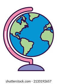 Geography tool icon on white background