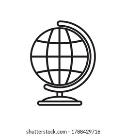 geography tool icon over white background, line style, vector illustration