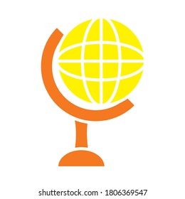 geography tool icon over white background, flat style, vector illustration