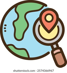 Geography vector doodle illustration and graphic