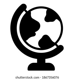 icono del glifo vector geográfico, icono de escuela y educación