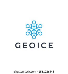 Geoice logo concept in modern style