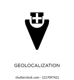 Geolocalization icon. Geolocalization symbol design from Maps and locations collection. Simple element vector illustration on white background.