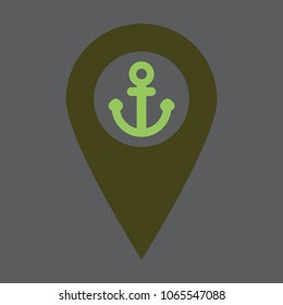 Geolocation Bar sign map gps navigator . Mobile navigation concept. Modern simple flat design for web banners, web sites.