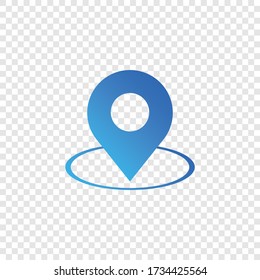 geolocation. Blue icon in a flat style. - Powered by Shutterstock - Get 15% off with code: PIKWIZARD15