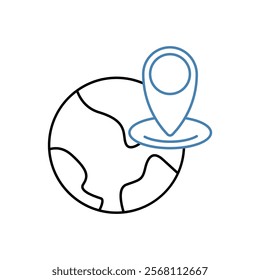 
geolocation concept line icon. Simple element illustration. 
geolocation concept outline symbol design.