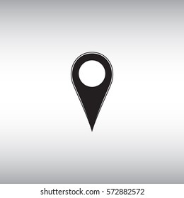 Geolocation flat vector sign. Map location vector icon. Isolated geo location symbol.