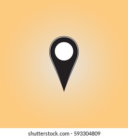 Geolocation flat vector sign. Map location vector icon. Isolated geo location vector illustration.