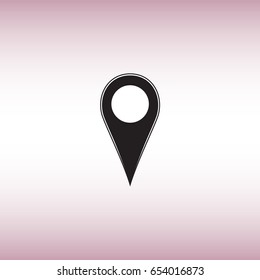 Geolocation flat vector sign. Map location vector icon. Isolated geo location vector illustration.