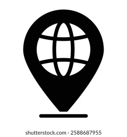 Geolocation Glyph Icon Design For Personal And Commercial Use