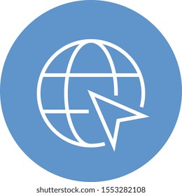 Geolocation GPS Globe Arrow Outline Icon