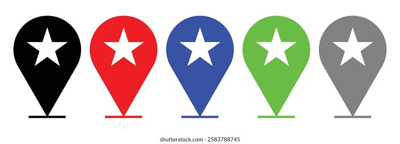 
Geolocation GPS tag icons set, Location pin vector icon set. GPS pin line icon. Mark location, location pin icon, position symbol, vector set .Vector Illustration .