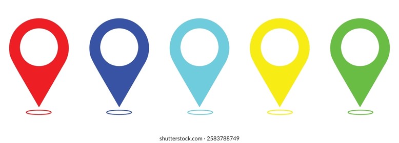
Geolocation GPS tag icons set, Location pin vector icon set. GPS pin line icon. Mark location, location pin icon, position symbol, vector set .Vector Illustration .