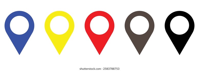 
Geolocation GPS tag icons set, Location pin vector icon set. GPS pin line icon. Mark location, location pin icon, position symbol, vector set .Vector Illustration .