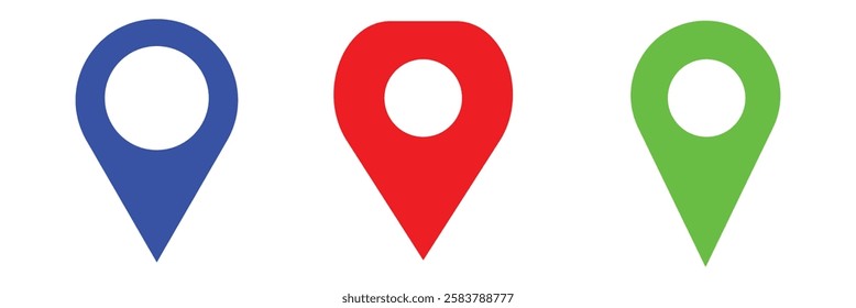
Geolocation GPS tag icons set, Location pin vector icon set. GPS pin line icon. Mark location, location pin icon, position symbol, vector set .Vector Illustration .