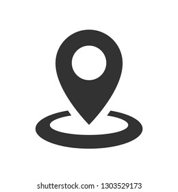 Icono de geolocalización aislado en blanco