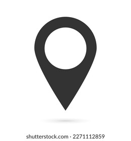 Icono de geolocalización en un fondo blanco. Iconos de código de pin lineal del mapa de geolocalización. Ilustración vectorial.