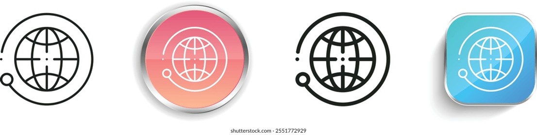 geolocation icon. Thin Linear, Regular and Button Style Design Isolated On White Background