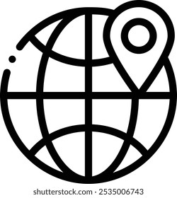 geolocation icon. Thin Linear Style Design Isolated On White Background