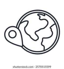 geolocation icon. vector.Editable stroke.linear style sign for use web design,logo.Symbol illustration.