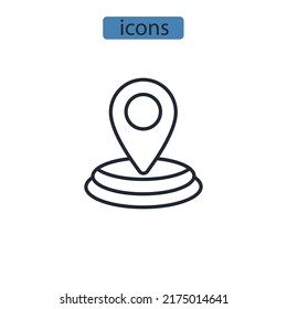 geolocation icons  symbol vector elements for infographic web