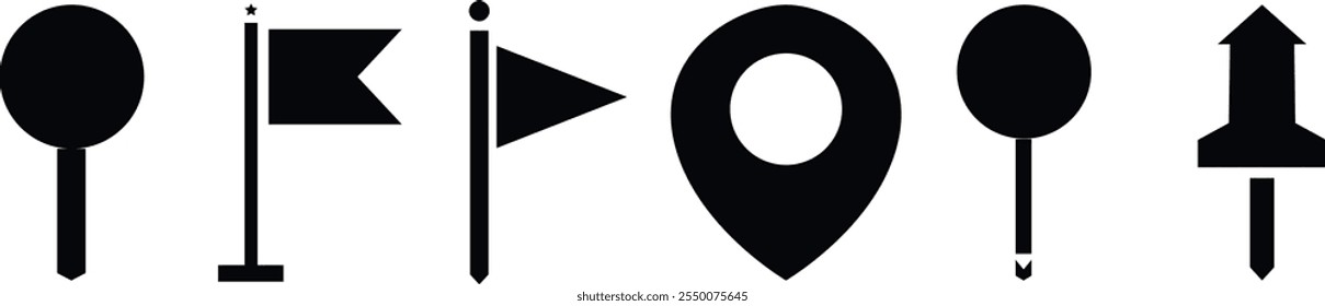 Geolocation Icons Vector Illustration Collection