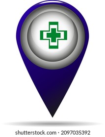 geolocation label on the map for the pharmacy