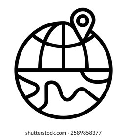 Geolocation Line Icon Design For Personal And Commercial use