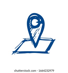 geolocation location on the map. navigation - vector illustration on white background