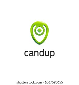Geolocation logotype for your company. Name is free