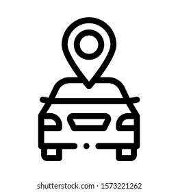 Geolocation Machines Logo Icon Vector. Outline Geolocation Machines Logo Sign. Isolated Contour Symbol Illustration