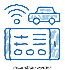 Geolocation Machines via Wi-Fi sketch icon vector. Hand drawn blue doodle line art Geolocation Machines via Wi-Fi sign. isolated symbol illustration