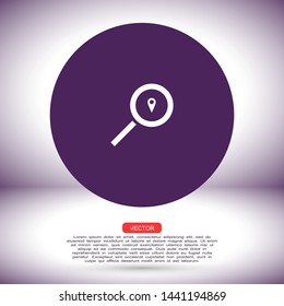 geolocation magnifier icon vector eps 10 , Lorem ipsum flat design