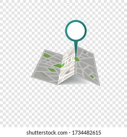 Geolocation map vector icon. Vector graphics.