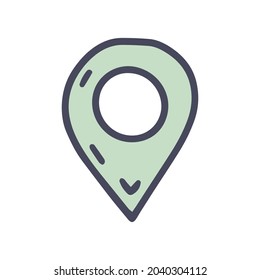 geolocation marker color vector doodle simple icon